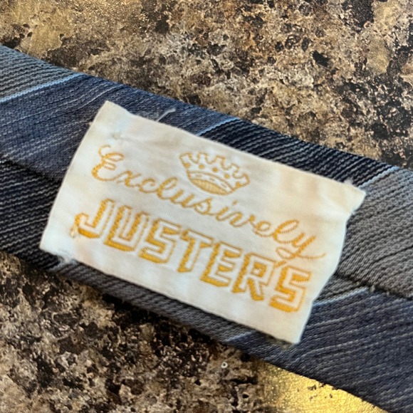 Givenchy VINTAGE Gentlemen Paris Striped Imported Necktie Blue Gray Men Classic - Picture 5 of 8